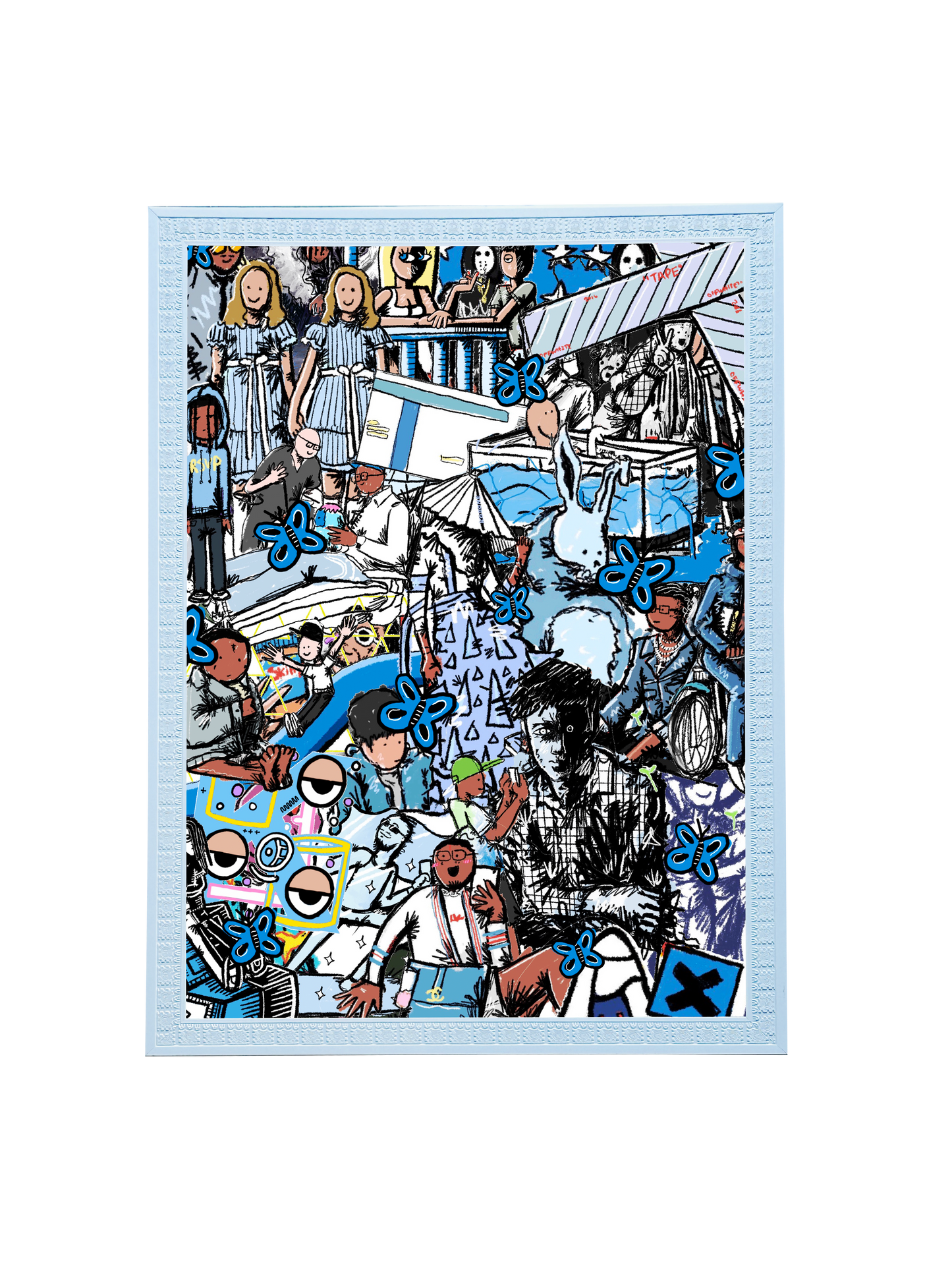 Blue Collage Poster