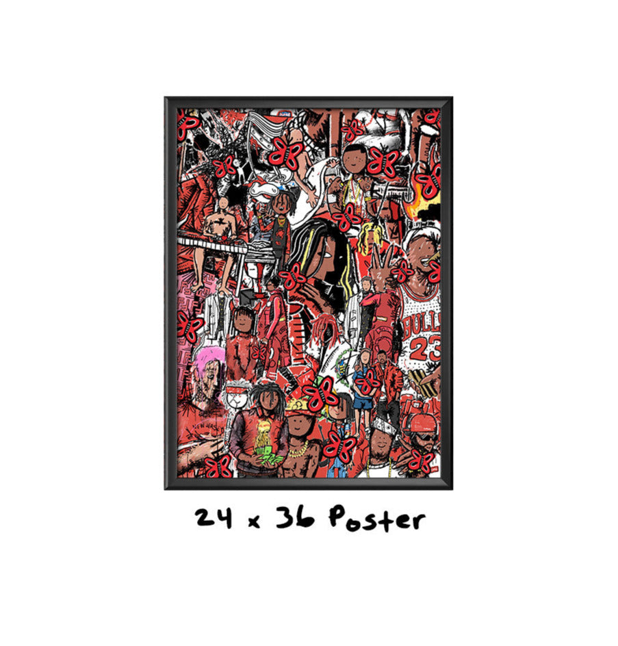 Red Collage Poster