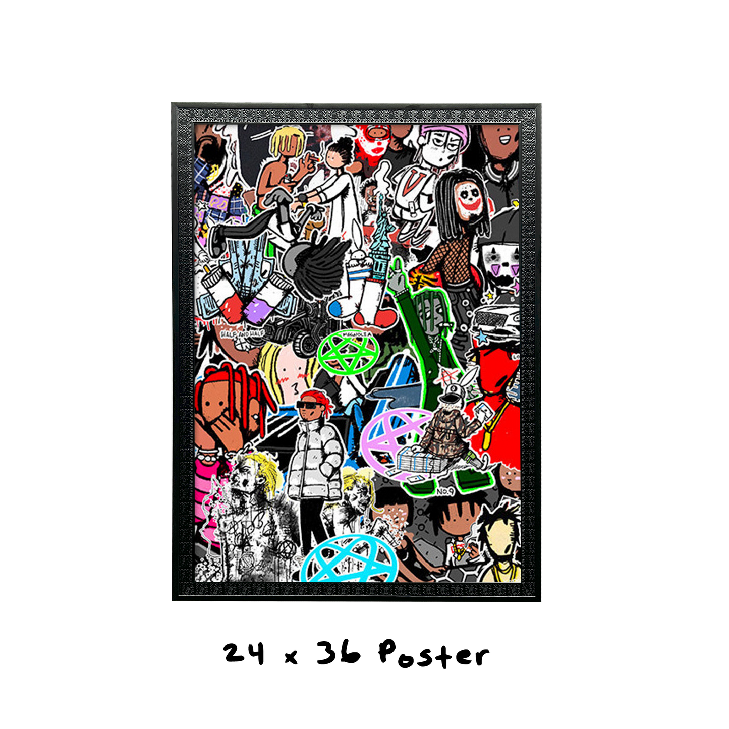 Carti Collage Poster