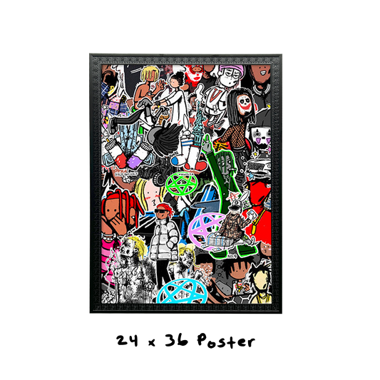 Carti Collage Poster