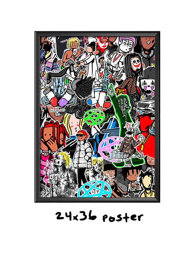 Carti Collage Poster